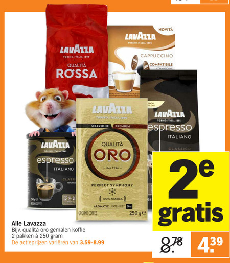 Lavazza   koffiecups, dolce gusto capsules folder aanbieding bij  Albert Heijn - details