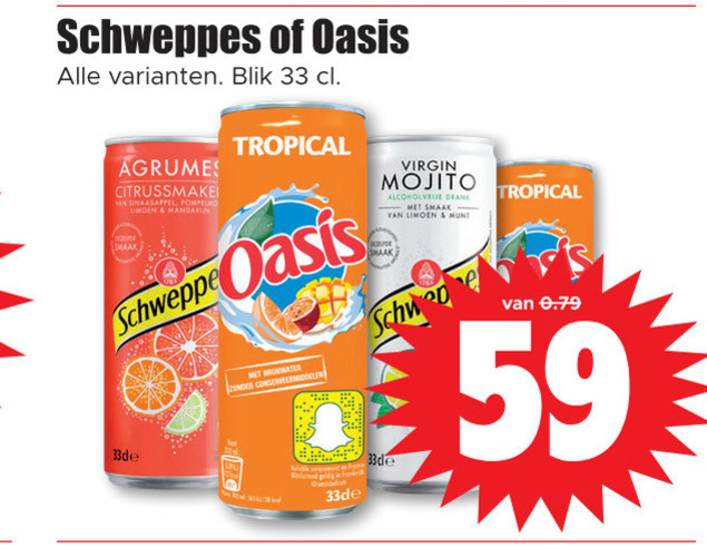 Schweppes   frisdrank folder aanbieding bij  Dirk - details