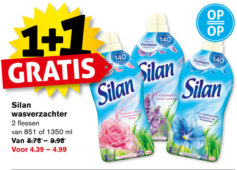 Silan   wasverzachter folder aanbieding bij  Hoogvliet - details