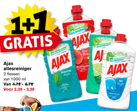 Ajax   allesreiniger folder aanbieding bij  Hoogvliet - details