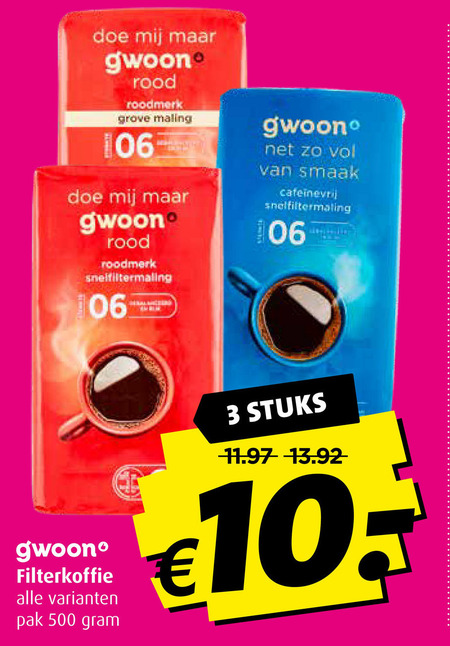 Gwoon   koffie folder aanbieding bij  Boni - details