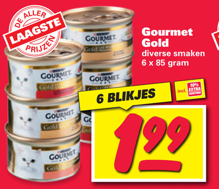 Gourmet   kattenvoer folder aanbieding bij  Nettorama - details