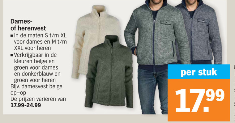 neem medicijnen Professor vis heren vest, dames vest folder aanbieding bij Albert Heijn - details