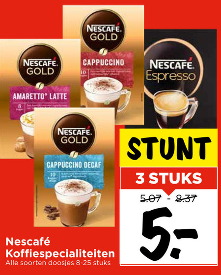 Nescafe   oploskoffie folder aanbieding bij  Vomar - details