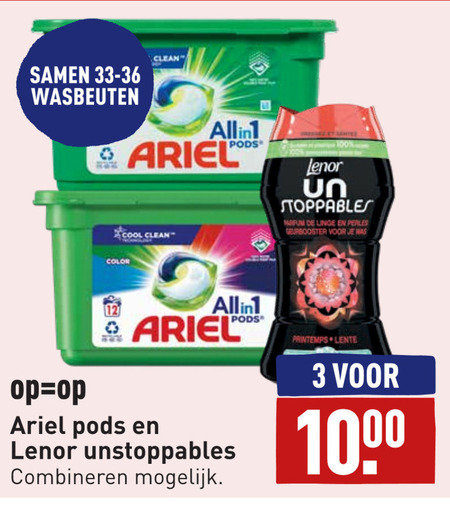 Ariel   wasverzachter, wasmiddel folder aanbieding bij  Aldi - details