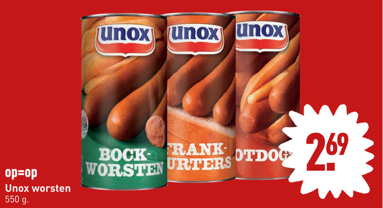 Unox knakworst folder aanbieding bij Aldi - details