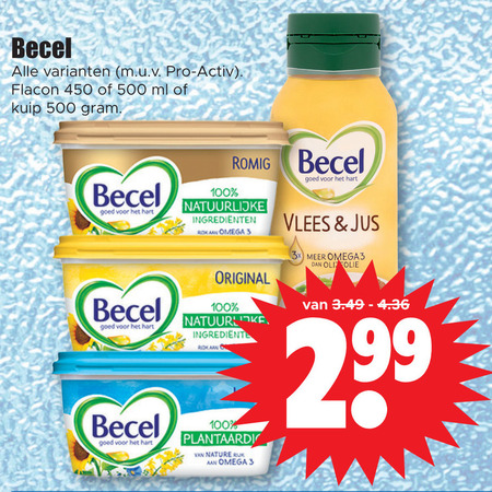 Becel   olie en vetten, margarine folder aanbieding bij  Dirk - details