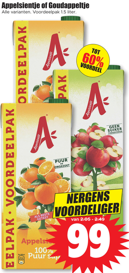 Appelsientje   fruitdrank folder aanbieding bij  Dirk - details