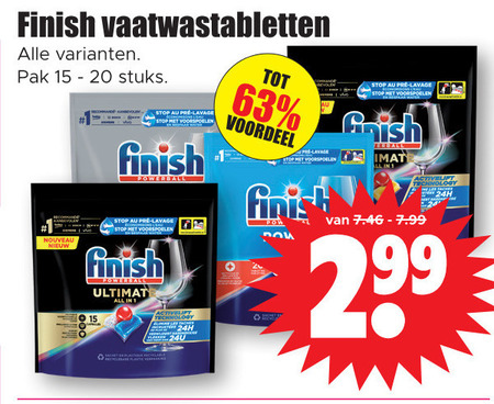 Finish   vaatwasmiddel folder aanbieding bij  Dirk - details