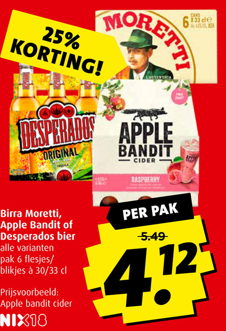 Apple bandit   blikje bier, appelcider folder aanbieding bij  Boni - details