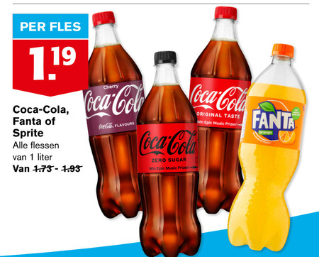 Coca-Cola   cola, frisdrank folder aanbieding bij  Hoogvliet - details