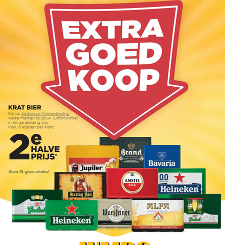 Heineken 0.0   krat bier folder aanbieding bij  Jumbo - details