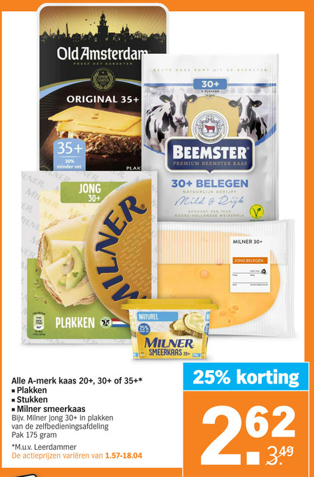 Beemster   smeerkaas, kaasplakken folder aanbieding bij  Albert Heijn - details