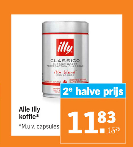 Illy   koffiebonen, koffie folder aanbieding bij  Albert Heijn - details