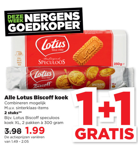 Lotus   speculaas folder aanbieding bij  Plus - details