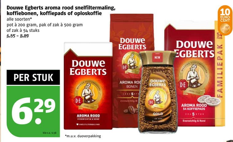 Douwe Egberts   koffiebonen, koffie folder aanbieding bij  Poiesz - details