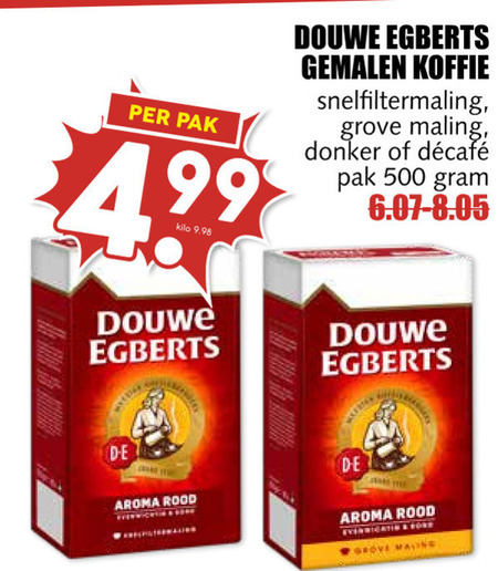 Douwe Egberts   koffie folder aanbieding bij  MCD Supermarkt Basis - details