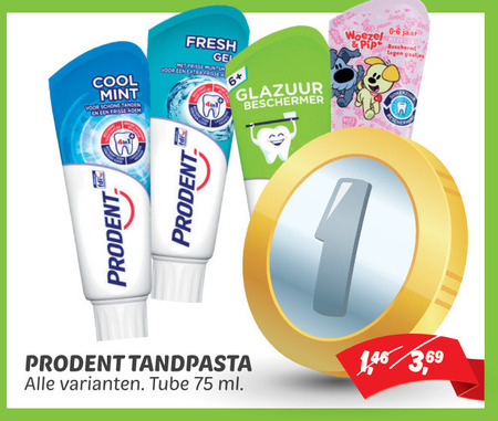 Prodent   tandpasta folder aanbieding bij  Dekamarkt - details