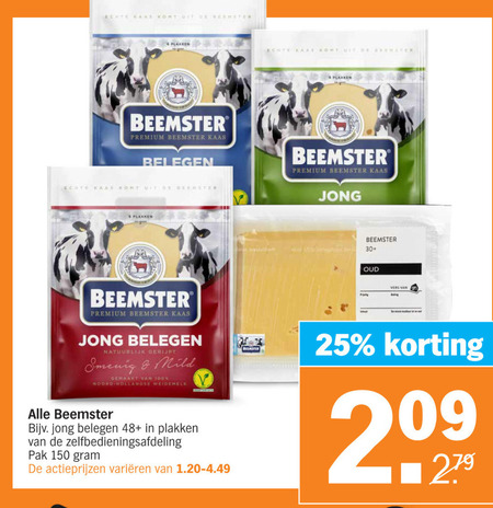 Beemster   kaasplakken, kaas folder aanbieding bij  Albert Heijn - details