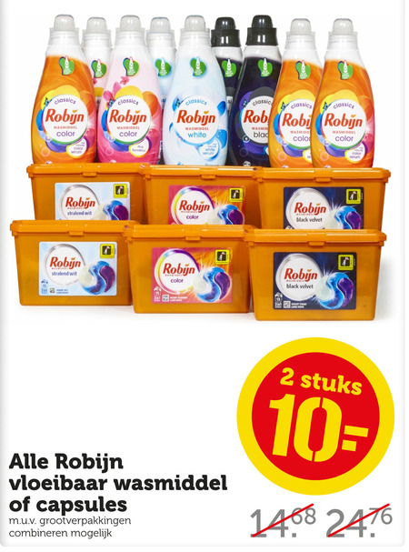 Robijn   wasmiddel folder aanbieding bij  Coop - details