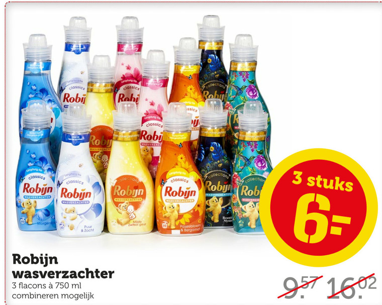 Robijn wasverzachter folder aanbieding bij Coop - details