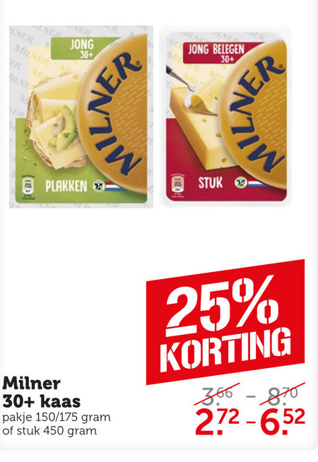 Milner   kaas folder aanbieding bij  Coop - details