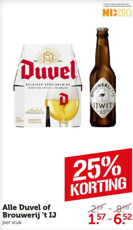 Duvel   speciaalbier folder aanbieding bij  Coop - details