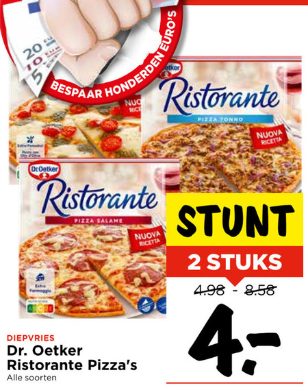 Dr Oetker   diepvriespizza folder aanbieding bij  Vomar - details