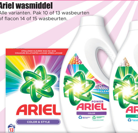 Ariel   wasmiddel folder aanbieding bij  Dirk - details