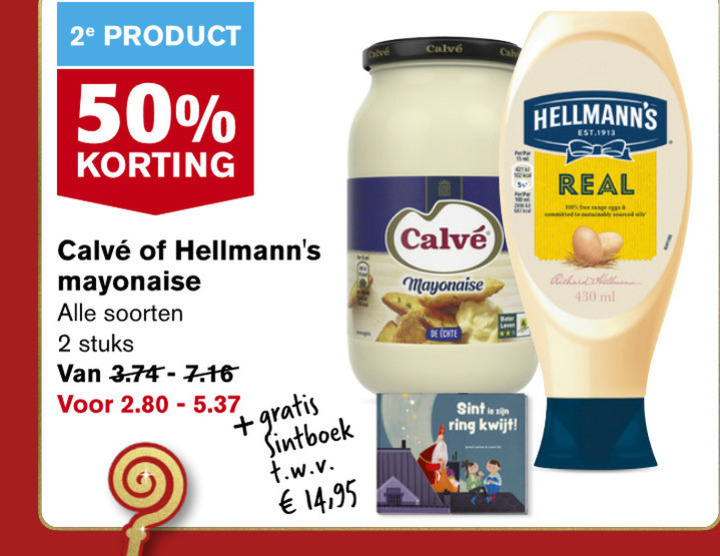 Calve   mayonaise folder aanbieding bij  Hoogvliet - details