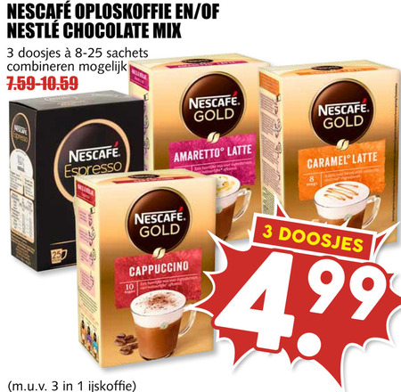 Nescafe   oploskoffie folder aanbieding bij  MCD Supermarkt Basis - details