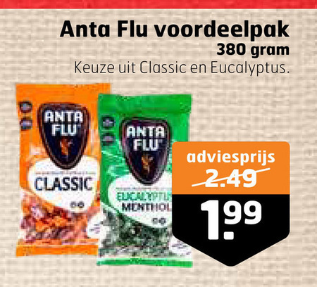 Anta Flu   snoep folder aanbieding bij  Trekpleister - details