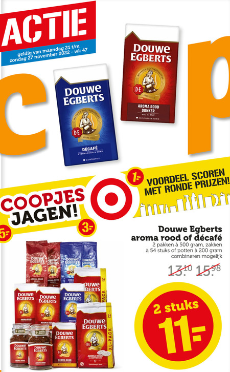 Douwe Egberts   koffie, koffiepad folder aanbieding bij  Coop - details