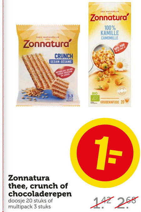 Zonnatura   thee, mueslireep folder aanbieding bij  Coop - details