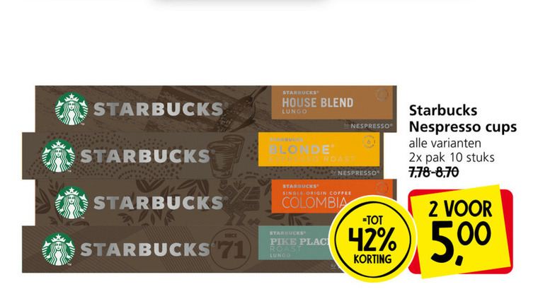 Starbucks   koffiecups folder aanbieding bij  Jan&nbsp;Linders - details