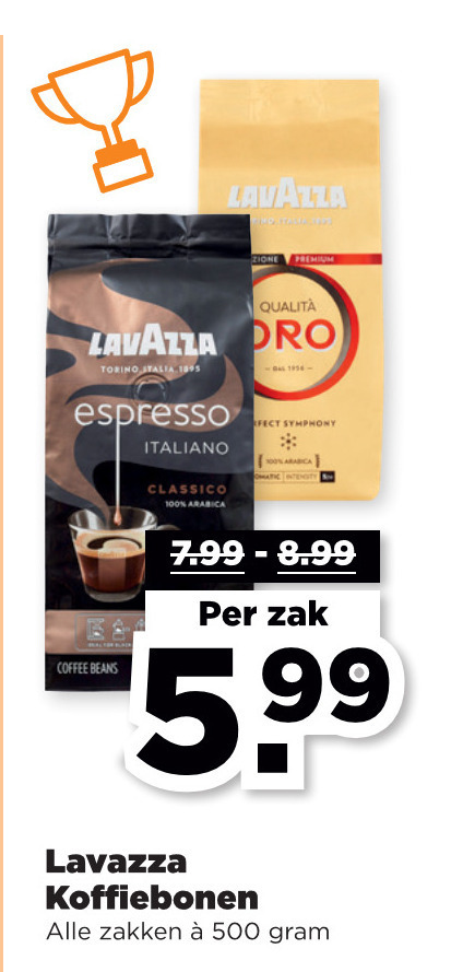 Lavazza   koffiebonen folder aanbieding bij  Plus - details