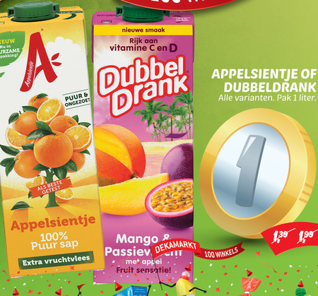 Appelsientje   fruitdrank folder aanbieding bij  Dekamarkt - details