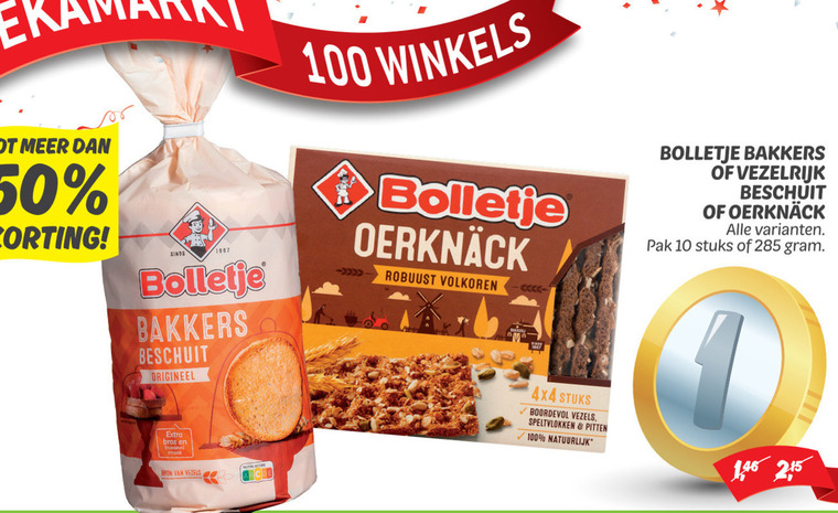 Bolletje   beschuit, crackers folder aanbieding bij  Dekamarkt - details