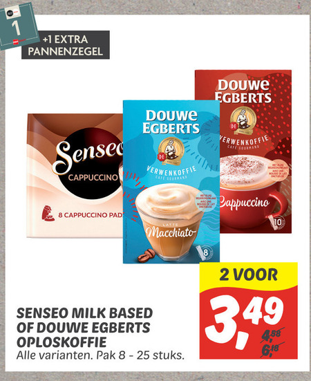 Douwe Egberts   oploskoffie, koffiepad folder aanbieding bij  Dekamarkt - details