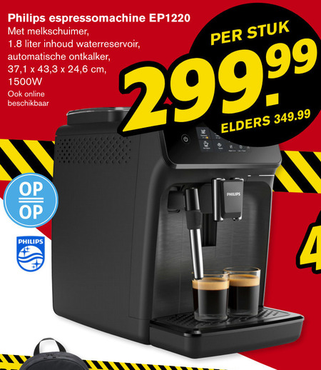 Philips   espressoapparaat folder aanbieding bij  Hoogvliet - details