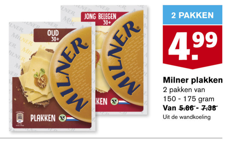Milner   kaasplakken folder aanbieding bij  Hoogvliet - details