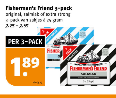 Fishermans Friend   snoep, keelpastilles folder aanbieding bij  Poiesz - details