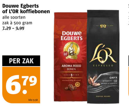 Douwe Egberts   koffiebonen folder aanbieding bij  Poiesz - details