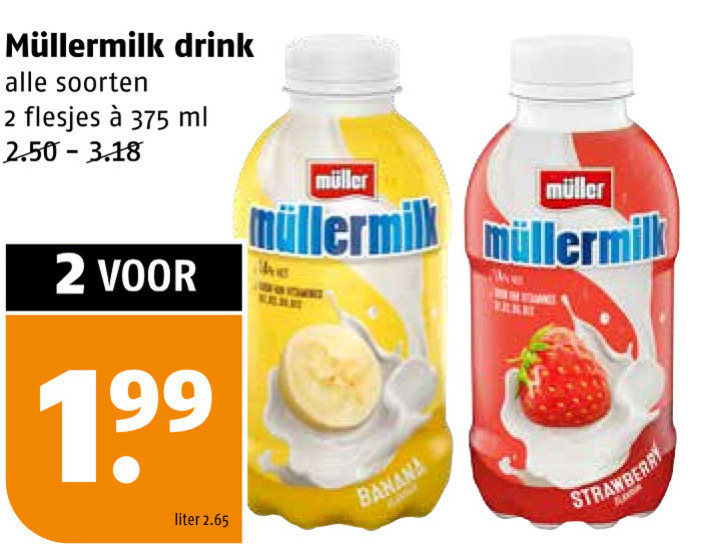 Mullermilk   chocolademelk folder aanbieding bij  Poiesz - details