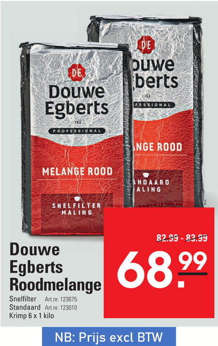 Douwe Egberts   koffie folder aanbieding bij  Sligro - details