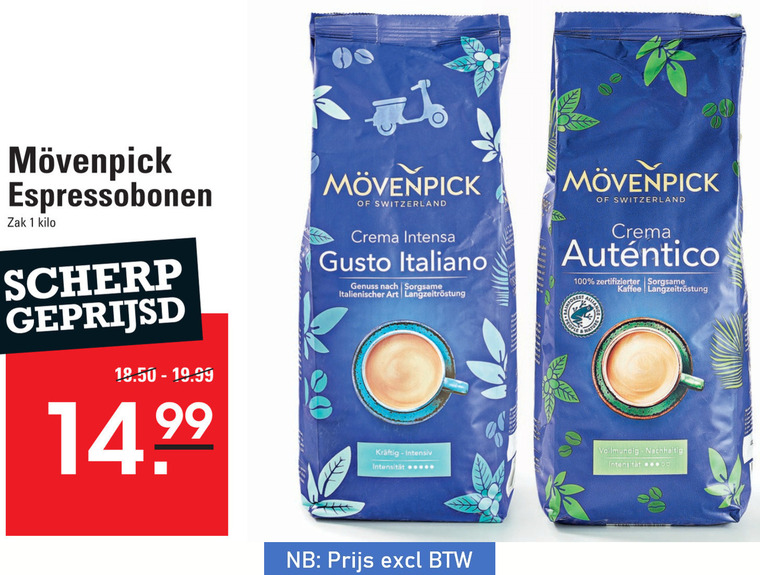 Movenpick   koffiebonen folder aanbieding bij  Sligro - details