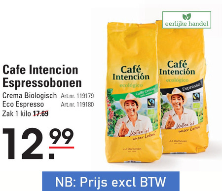 Cafe Intencion   koffiebonen folder aanbieding bij  Sligro - details