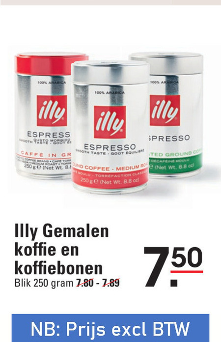 Illy   koffiebonen, koffie folder aanbieding bij  Sligro - details