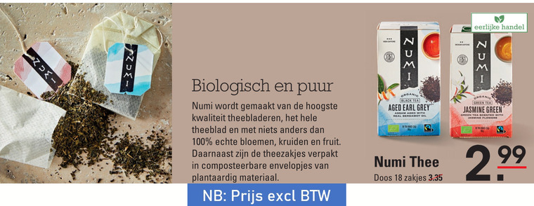 Numi   thee folder aanbieding bij  Sligro - details