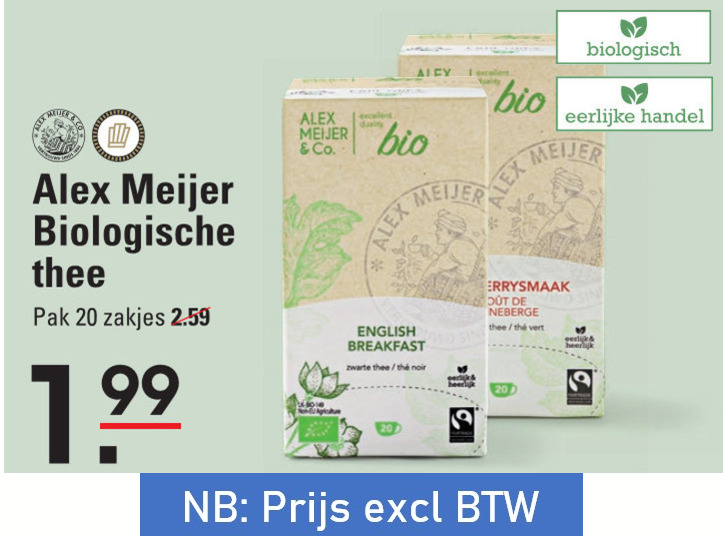 Alex Meijer   thee folder aanbieding bij  Sligro - details